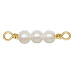 3.0mm 3 White Pearl Connector