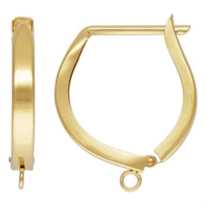 16.0mm Horseshoe Huggie Earring w / Closed Ring