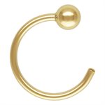 10.0mm C Hoop Earring w / 3.0mm Ball
