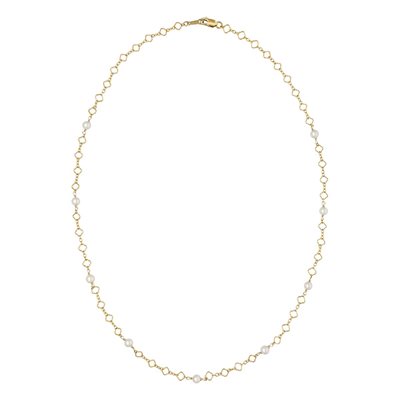 18" Clover Chain 4.0mm Pearl by the Yard