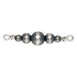 2&3&4mm 5 Oxidized Graduated Bead Connector