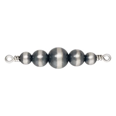 3&4&5mm 5 Oxidized Graduated Bead Connector
