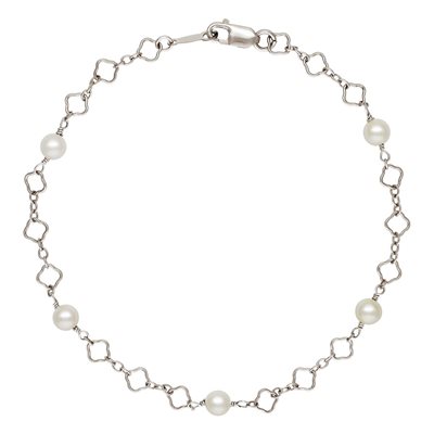 7.25" Clover Chain 4.0mm Pearl by the Yard