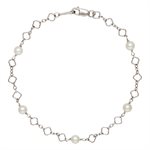 7.25" Clover Chain 4.0mm Pearl by the Yard